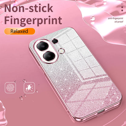 Gradient Glitter Powder Electroplated Phone Case, For Redmi K80, For Redmi Note 14 4G 163.25mm
