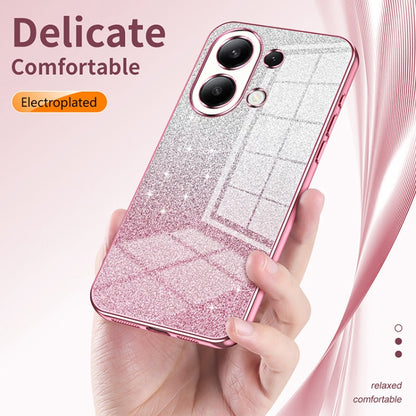 Gradient Glitter Powder Electroplated Phone Case, For Redmi K80, For Redmi Note 14 4G 163.25mm