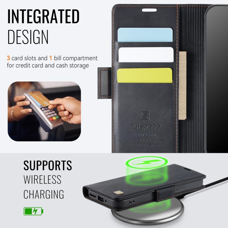 AutSpace A11 Side Buckle MagSafe Magnetic RFID Phone Leather Case, For Google Pixel 10 Pro XL, For Google Pixel 10 / 10 Pro, For Google Pixel 9a, For Google Pixel 9 Pro XL, For Google Pixel 9 / 9 Pro, For Google Pixel 8a, For Google Pixel 8 Pro        ...