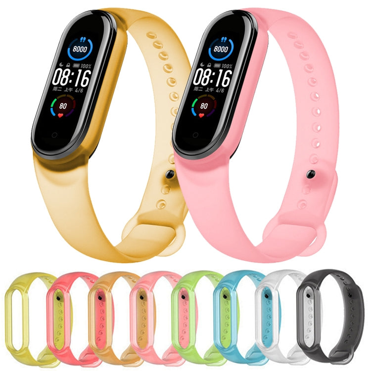 TPU Translucent Silicone Strap, For Xiaomi Mi Band 5