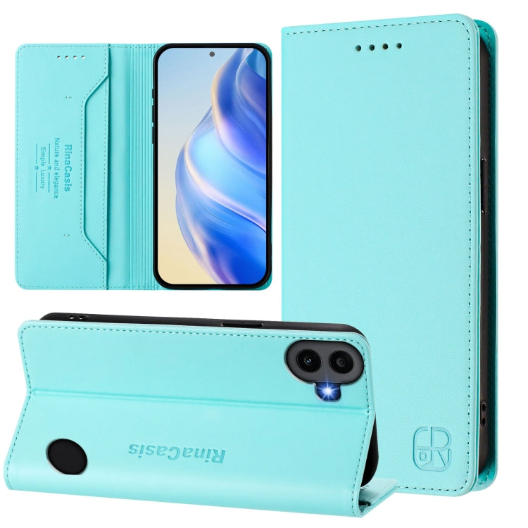 RC01 Dual-Folded Magnetic Suction RFID Leather Phone Case, For Nothing Phone 4a Pro, For Nothing Phone 4a, For Nothing CMF Phone 1, For Nothing Phone 2a