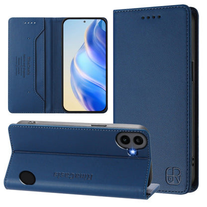 RC01 Dual-Folded Magnetic Suction RFID Leather Phone Case, For Nothing Phone 4a Pro, For Nothing Phone 4a, For Nothing CMF Phone 1, For Nothing Phone 2a