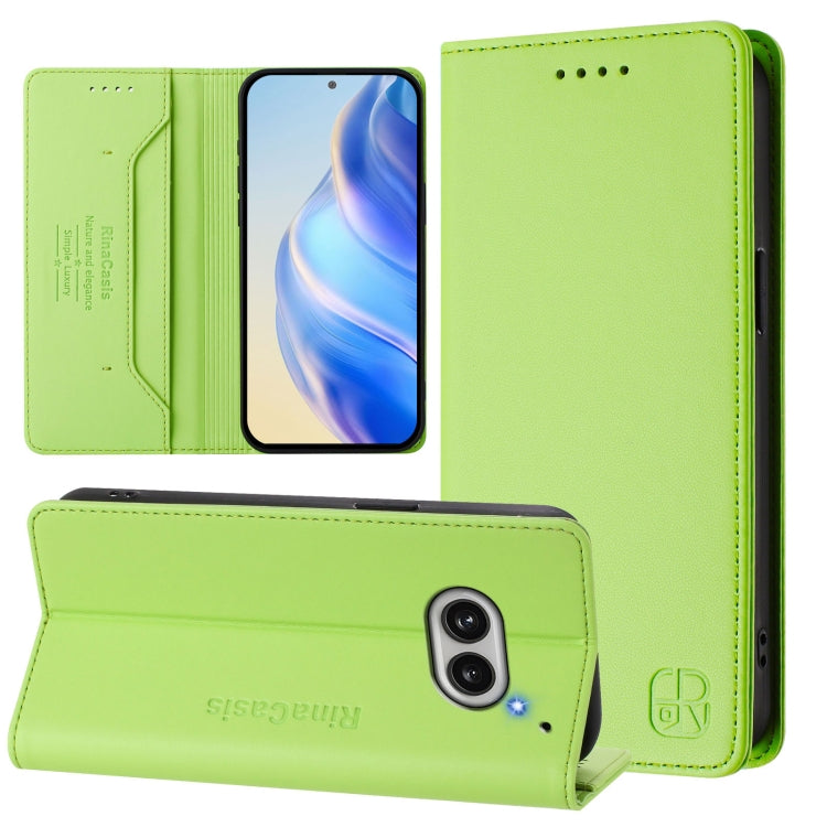 RC01 Dual-Folded Magnetic Suction RFID Leather Phone Case, For Nothing Phone 4a Pro, For Nothing Phone 4a, For Nothing CMF Phone 1, For Nothing Phone 2a