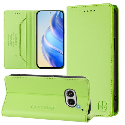 RC01 Dual-Folded Magnetic Suction RFID Leather Phone Case, For Nothing Phone 4a Pro, For Nothing Phone 4a, For Nothing CMF Phone 1, For Nothing Phone 2a