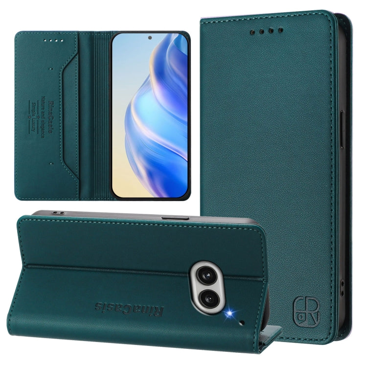 RC01 Dual-Folded Magnetic Suction RFID Leather Phone Case, For Nothing Phone 4a Pro, For Nothing Phone 4a, For Nothing CMF Phone 1, For Nothing Phone 2a