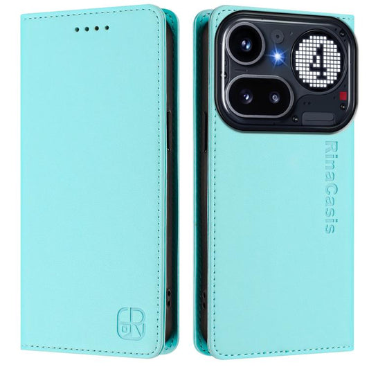 RC01 Dual-Folded Magnetic Suction RFID Leather Phone Case, For Nothing Phone 4a Pro, For Nothing Phone 4a, For Nothing CMF Phone 1, For Nothing Phone 2a
