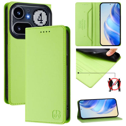 RC01 Dual-Folded Magnetic Suction RFID Leather Phone Case, For Nothing Phone 4a Pro, For Nothing Phone 4a, For Nothing CMF Phone 1, For Nothing Phone 2a