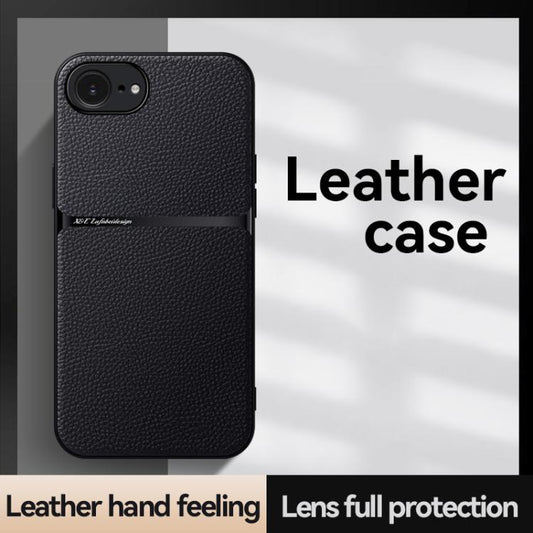 Litchi Leather Magnetic Full Coverage Shockproof Phone Case, For iPhone 17e / 16e, For iPhone 17 Pro Max, For iPhone 17 Pro, For iPhone 17, For iPhone Air, For iPhone 16 Pro Max, For iPhone 16 Pro, For iPhone 16 Plus, For iPhone 16, For iPhone 15 Pro M...