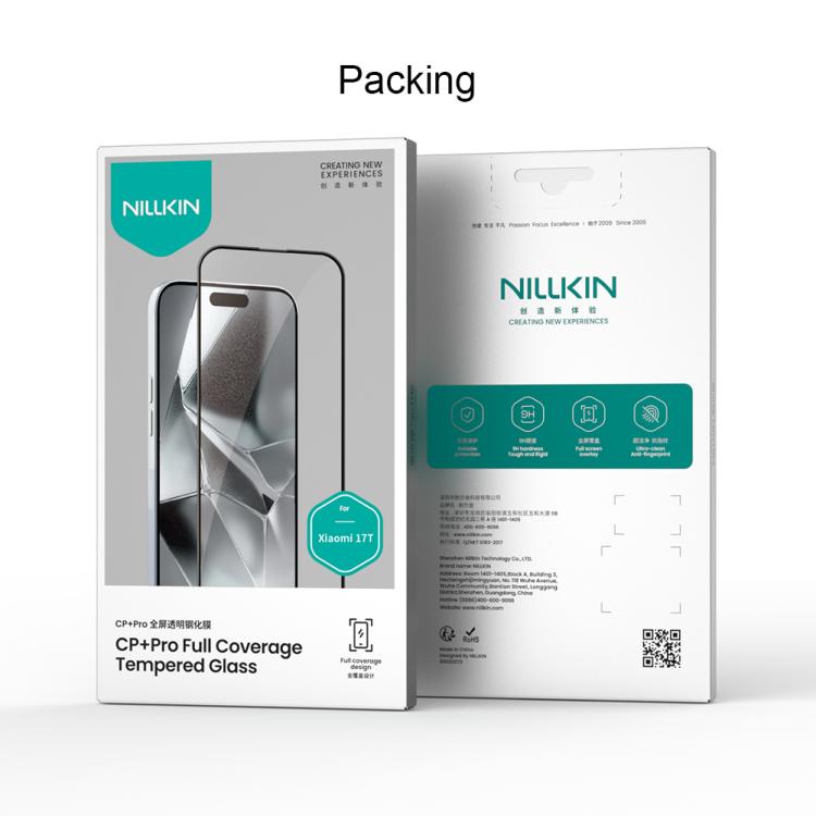NILLKIN CP+Pro 9H Explosion-proof Tempered Glass Film, For Xiaomi 17T 5G, For Xiaomi 15T / 15T Pro