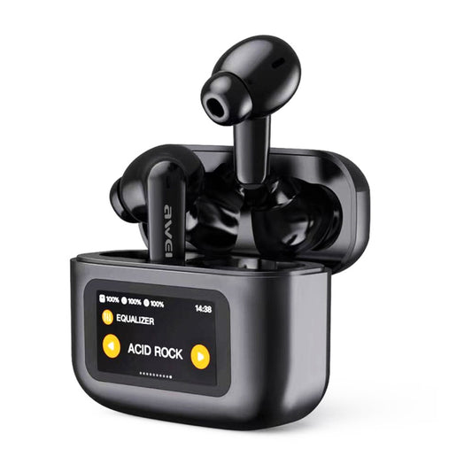 awei T56 ANC Noise Reduction Wireless Bluetooth Earphone with LED Touch Screen