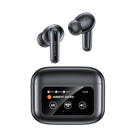 awei T56 ANC Noise Reduction Wireless Bluetooth Earphone with LED Touch Screen