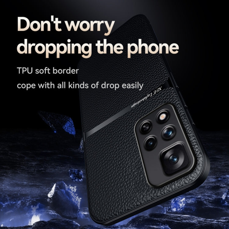 Litchi Leather Magnetic Full Coverage Shockproof Phone Case, For Redmi Note 10 Pro 5G, For Redmi Note 10 5G, For Redmi Note 10 4G / Note 10S, For Redmi Note 10 Pro / Note 10 Pro Max, For Redmi K40 / K40 Pro