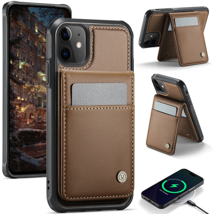 JEEHOOD J06 British Style RFID MagSafe Card Bag PU Phone Case
