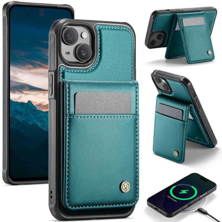 JEEHOOD J06 British Style RFID MagSafe Card Bag PU Phone Case