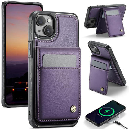 JEEHOOD J06 British Style RFID MagSafe Card Bag PU Phone Case