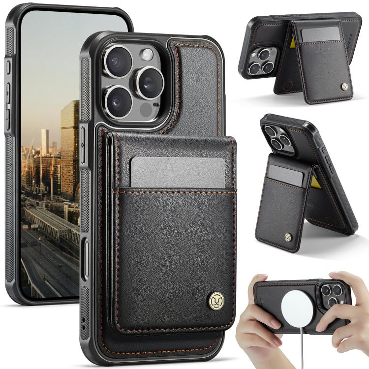 JEEHOOD J06 British Style RFID MagSafe Card Bag PU Phone Case