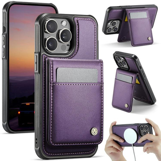 JEEHOOD J06 British Style RFID MagSafe Card Bag PU Phone Case, For iPhone 13 Pro, For iPhone 13, For iPhone 12 / 12 Pro, For iPhone 12 Pro Max, For iPhone 11 Pro Max, For iPhone 11, For iPhone 11 Pro, For iPhone X / XS, For iPhone XS Max