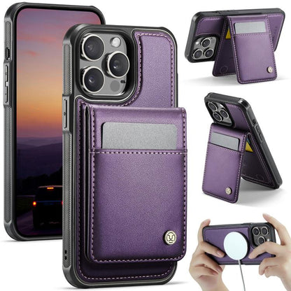 JEEHOOD J06 British Style RFID MagSafe Card Bag PU Phone Case