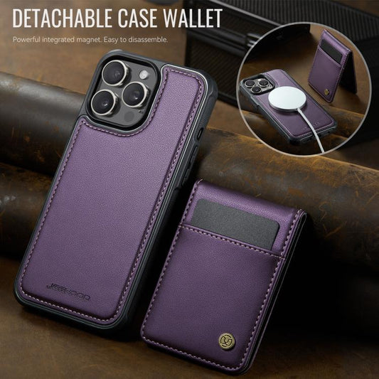 JEEHOOD J06 British Style RFID MagSafe Card Bag PU Phone Case