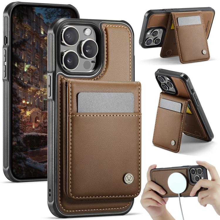 JEEHOOD J06 British Style RFID MagSafe Card Bag PU Phone Case