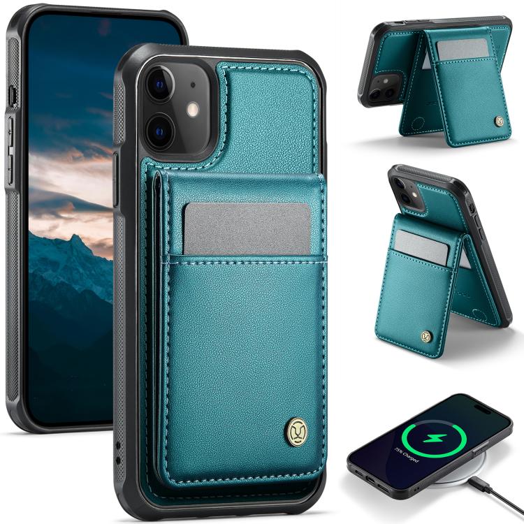 JEEHOOD J06 British Style RFID MagSafe Card Bag PU Phone Case
