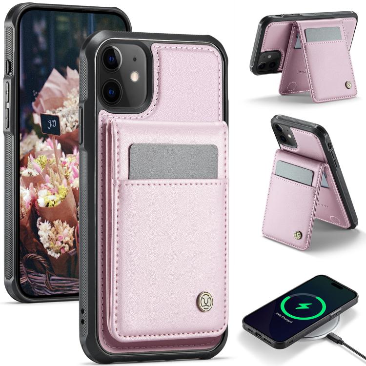 JEEHOOD J06 British Style RFID MagSafe Card Bag PU Phone Case