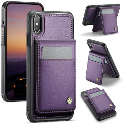 JEEHOOD J06 British Style RFID MagSafe Card Bag PU Phone Case