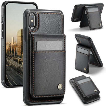 JEEHOOD J06 British Style RFID MagSafe Card Bag PU Phone Case