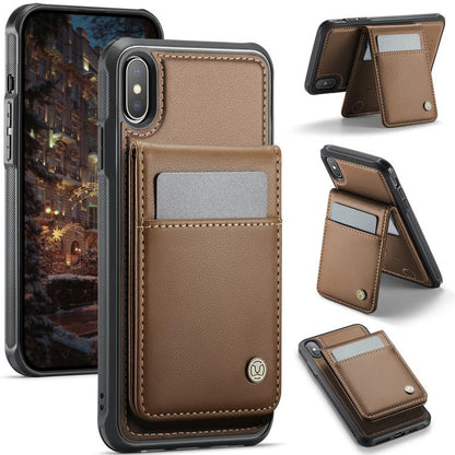 JEEHOOD J06 British Style RFID MagSafe Card Bag PU Phone Case
