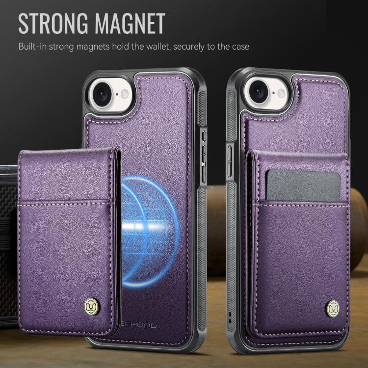 JEEHOOD J06 British Style RFID MagSafe Card Bag PU Phone Case, For iPhone 17e / 16e, For iPhone 17 Pro Max, For iPhone 17 Pro, For iPhone 17, For iPhone Air, For iPhone 16 Pro Max, For iPhone 16 Pro, For iPhone 16 Plus, For iPhone 16                   ...