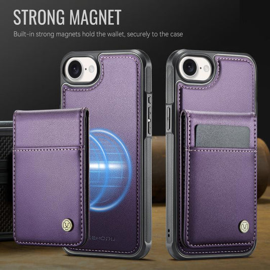 JEEHOOD J06 British Style RFID MagSafe Card Bag PU Phone Case, For iPhone 17e / 16e, For iPhone 17 Pro Max, For iPhone 17 Pro, For iPhone 17, For iPhone Air, For iPhone 16 Pro Max, For iPhone 16 Pro, For iPhone 16 Plus, For iPhone 16                   ...