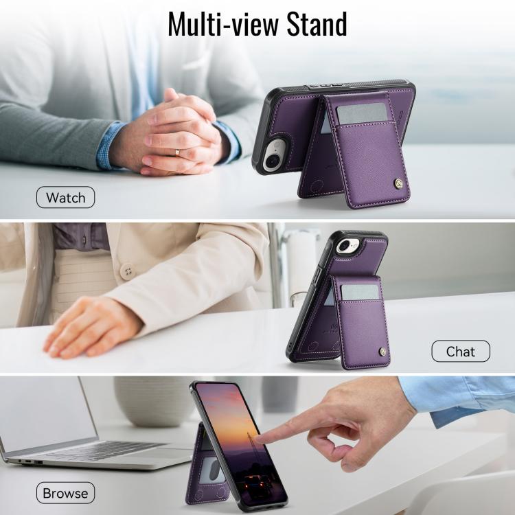 JEEHOOD J06 British Style RFID MagSafe Card Bag PU Phone Case, For iPhone 17e / 16e, For iPhone 17 Pro Max, For iPhone 17 Pro, For iPhone 17, For iPhone Air, For iPhone 16 Pro Max, For iPhone 16 Pro, For iPhone 16 Plus, For iPhone 16                   ...