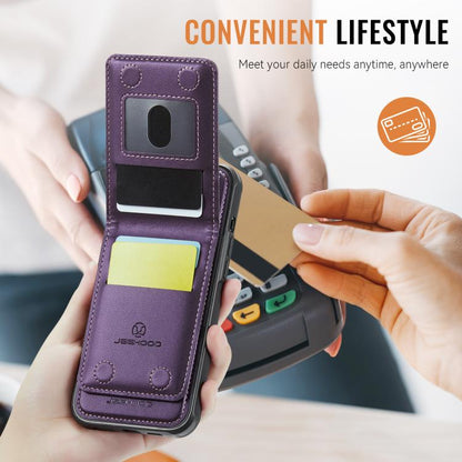 JEEHOOD J06 British Style RFID MagSafe Card Bag PU Phone Case, For iPhone 17e / 16e, For iPhone 17 Pro Max, For iPhone 17 Pro, For iPhone 17, For iPhone Air, For iPhone 16 Pro Max, For iPhone 16 Pro, For iPhone 16 Plus, For iPhone 16                   ...