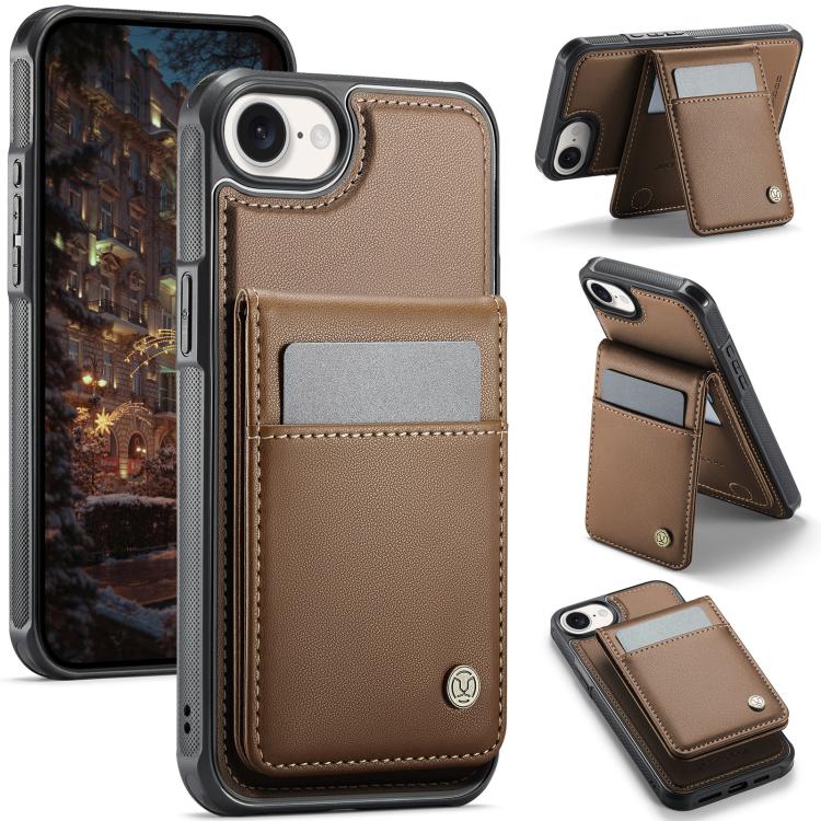JEEHOOD J06 British Style RFID MagSafe Card Bag PU Phone Case, For iPhone 17e / 16e, For iPhone 17 Pro Max, For iPhone 17 Pro, For iPhone 17, For iPhone Air, For iPhone 16 Pro Max, For iPhone 16 Pro, For iPhone 16 Plus, For iPhone 16                   ...