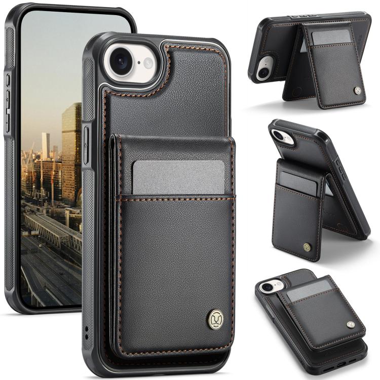 JEEHOOD J06 British Style RFID MagSafe Card Bag PU Phone Case, For iPhone 17e / 16e, For iPhone 17 Pro Max, For iPhone 17 Pro, For iPhone 17, For iPhone Air, For iPhone 16 Pro Max, For iPhone 16 Pro, For iPhone 16 Plus, For iPhone 16                   ...