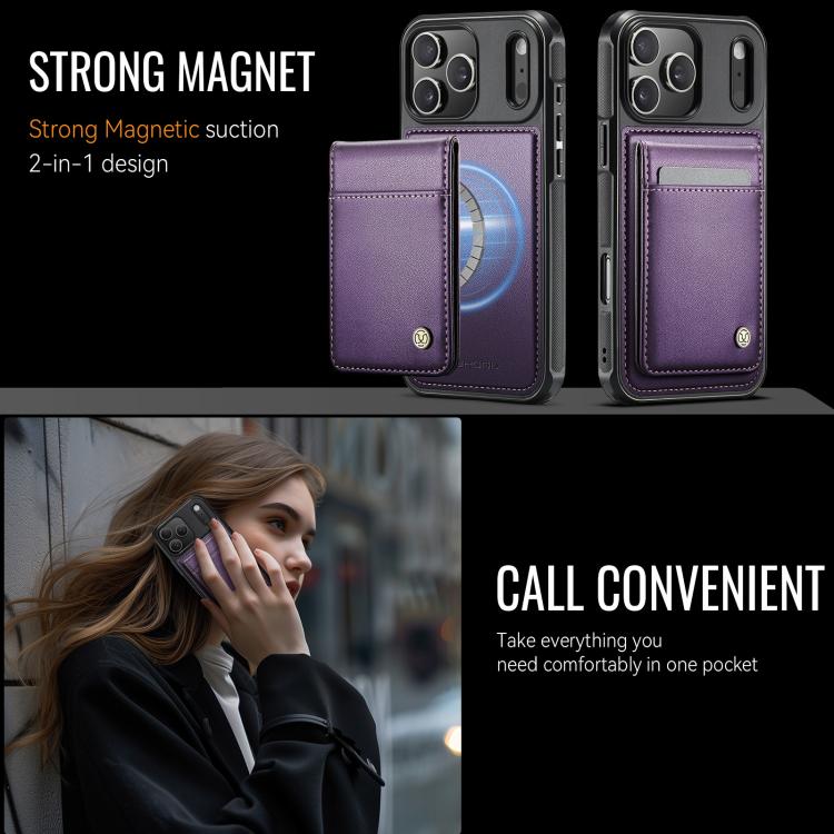 JEEHOOD J06 British Style RFID MagSafe Card Bag PU Phone Case