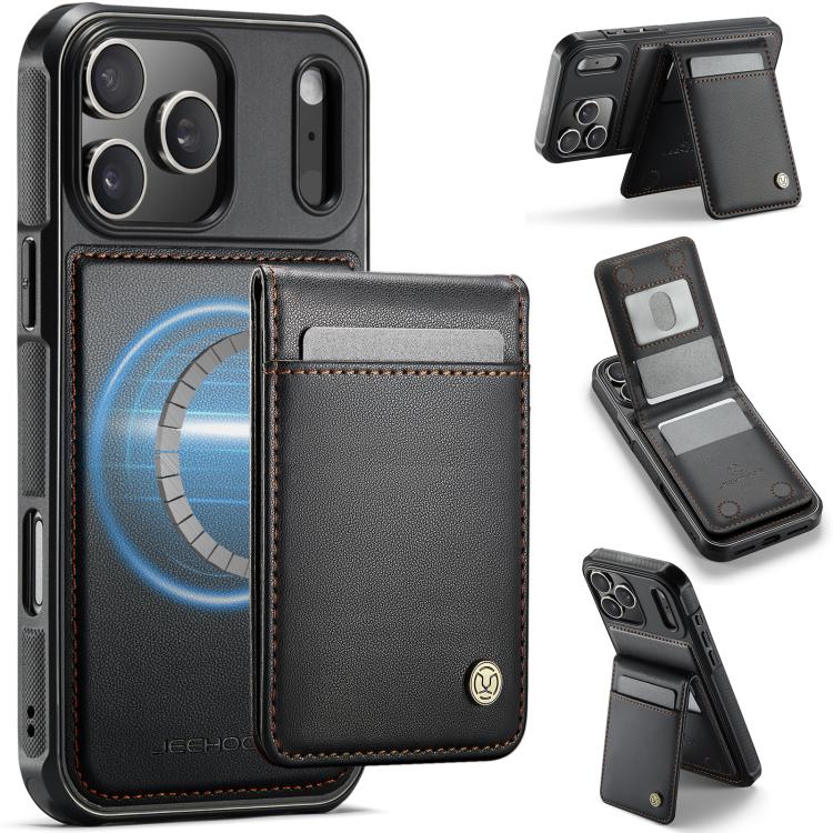 JEEHOOD J06 British Style RFID MagSafe Card Bag PU Phone Case, For iPhone 17e / 16e, For iPhone 17 Pro Max, For iPhone 17 Pro, For iPhone 17, For iPhone Air, For iPhone 16 Pro Max, For iPhone 16 Pro, For iPhone 16 Plus, For iPhone 16                   ...