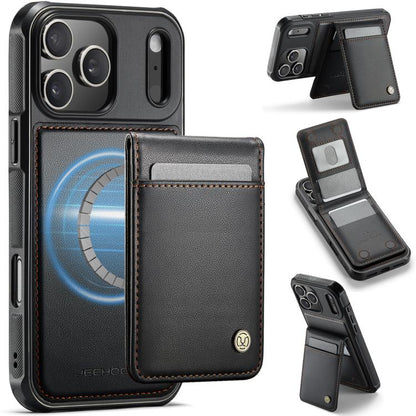 JEEHOOD J06 British Style RFID MagSafe Card Bag PU Phone Case, For iPhone 17e / 16e, For iPhone 17 Pro Max, For iPhone 17 Pro, For iPhone 17, For iPhone Air, For iPhone 16 Pro Max, For iPhone 16 Pro, For iPhone 16 Plus, For iPhone 16                   ...