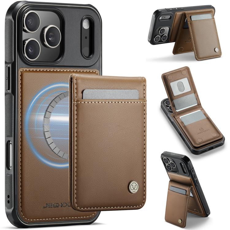 JEEHOOD J06 British Style RFID MagSafe Card Bag PU Phone Case, For iPhone 17e / 16e, For iPhone 17 Pro Max, For iPhone 17 Pro, For iPhone 17, For iPhone Air, For iPhone 16 Pro Max, For iPhone 16 Pro, For iPhone 16 Plus, For iPhone 16                   ...