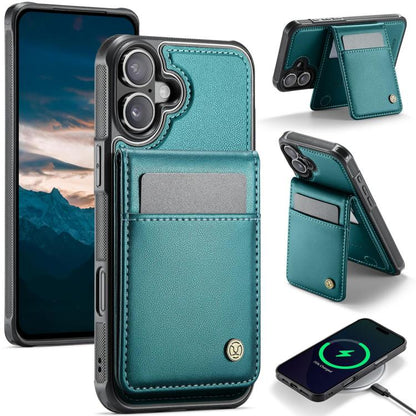 JEEHOOD J06 British Style RFID MagSafe Card Bag PU Phone Case, For iPhone 17e / 16e, For iPhone 17 Pro Max, For iPhone 17 Pro, For iPhone 17, For iPhone Air, For iPhone 16 Pro Max, For iPhone 16 Pro, For iPhone 16 Plus, For iPhone 16                   ...