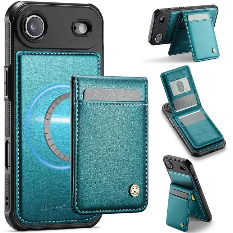 JEEHOOD J06 British Style RFID MagSafe Card Bag PU Phone Case