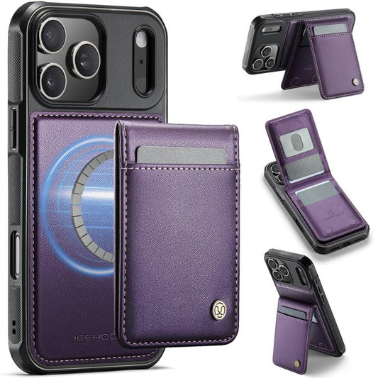JEEHOOD J06 British Style RFID MagSafe Card Bag PU Phone Case, For iPhone 18 Pro, For iPhone 18 Pro Max, For iPhone 17e / 16e, For iPhone 17 Pro Max, For iPhone 17 Pro, For iPhone 17, For iPhone Air, For iPhone 16 Pro Max, For iPhone 16 Pro