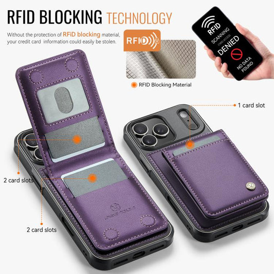 JEEHOOD J06 British Style RFID MagSafe Card Bag PU Phone Case, For iPhone 18 Pro, For iPhone 18 Pro Max, For iPhone 17e / 16e, For iPhone 17 Pro Max, For iPhone 17 Pro, For iPhone 17, For iPhone Air, For iPhone 16 Pro Max, For iPhone 16 Pro            ...
