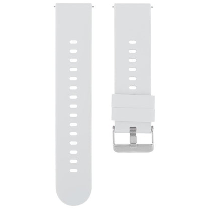 Solid Color Steel Buckle Silicone Watch Band, 18mm, 19mm, 20mm, 22mm