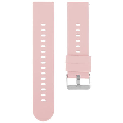 Solid Color Steel Buckle Silicone Watch Band, 18mm, 19mm, 20mm, 22mm