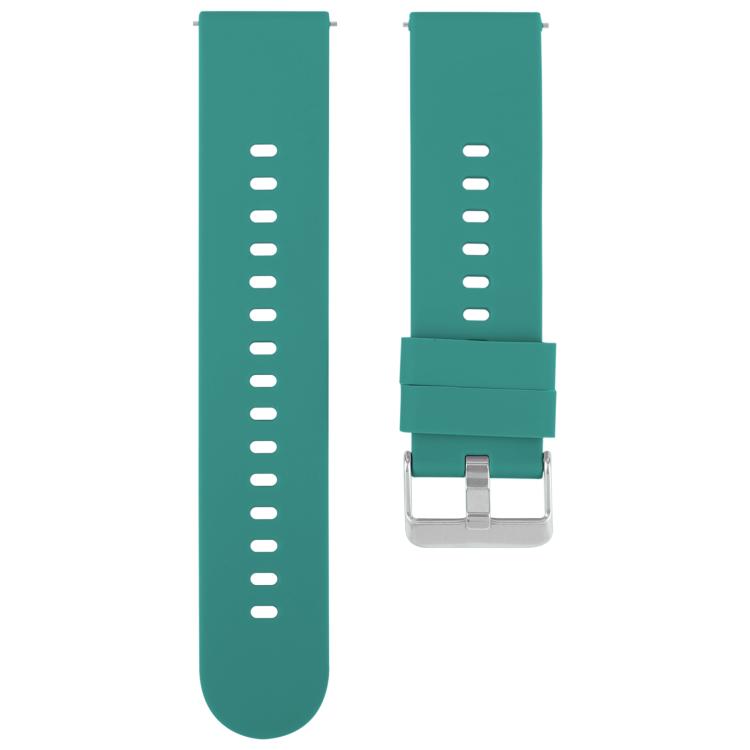 Solid Color Steel Buckle Silicone Watch Band, 18mm, 19mm, 20mm, 22mm
