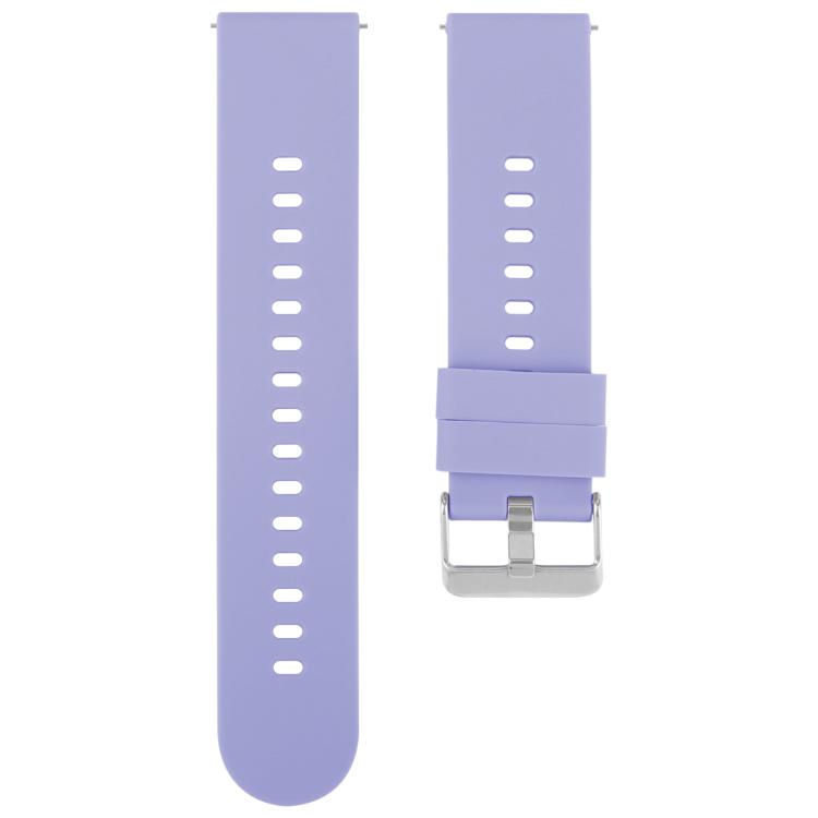 Solid Color Steel Buckle Silicone Watch Band, 18mm, 19mm, 20mm, 22mm