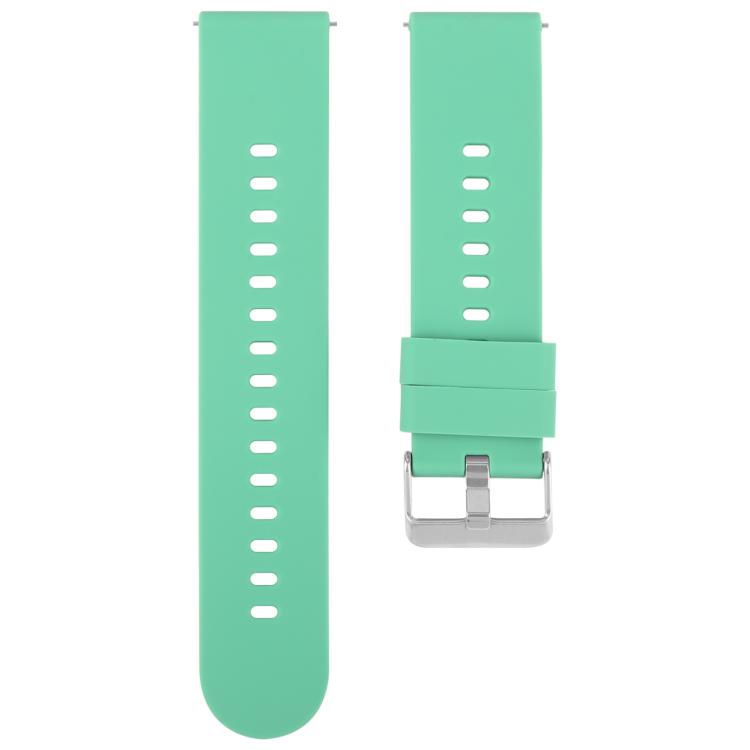 Solid Color Steel Buckle Silicone Watch Band, 18mm, 19mm, 20mm, 22mm