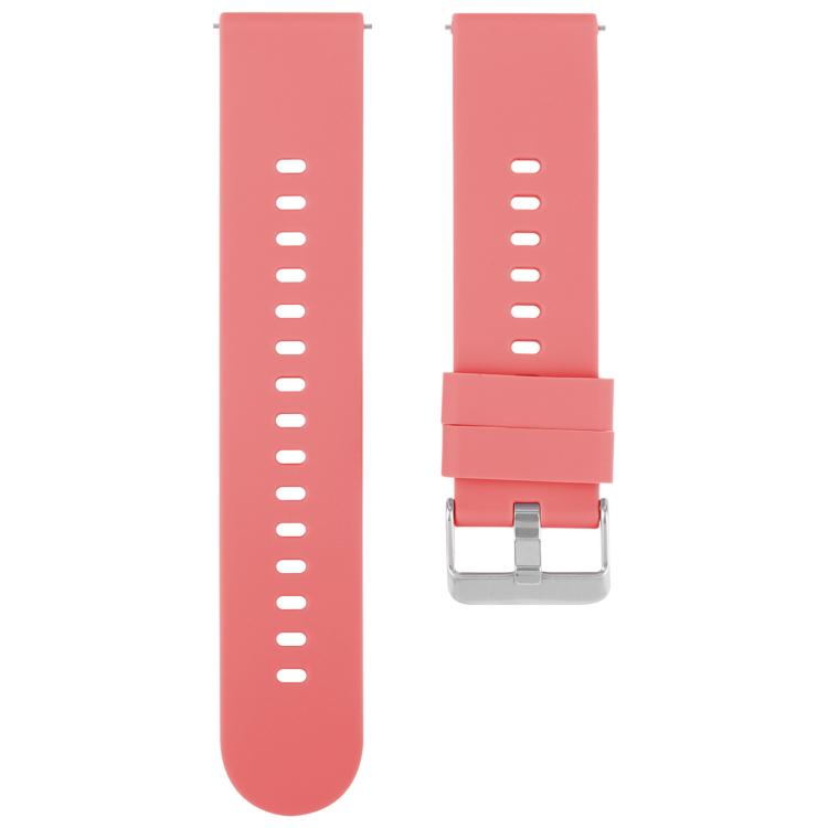 Solid Color Steel Buckle Silicone Watch Band, 18mm, 19mm, 20mm, 22mm