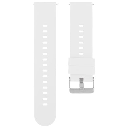 Solid Color Steel Buckle Silicone Watch Band, 18mm, 19mm, 20mm, 22mm